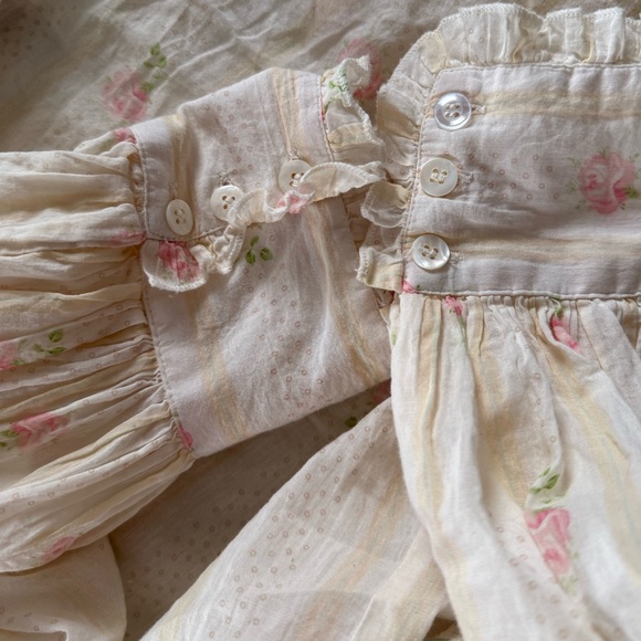 Loveshackfancy Rose printed Love Letters blouse Medium - Picture 8 of 8